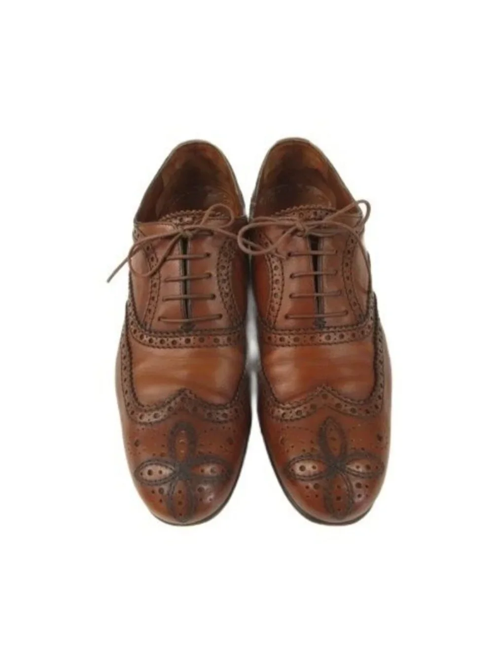 Louis Vuitton Wingtip Dress Shoes Leather Business Brown 7